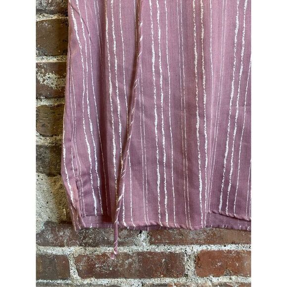 Arianna by Howard’s NWT Pink Mauve White Lines Drop Shoulder Blouse Top Women’s - Picture 2 of 8